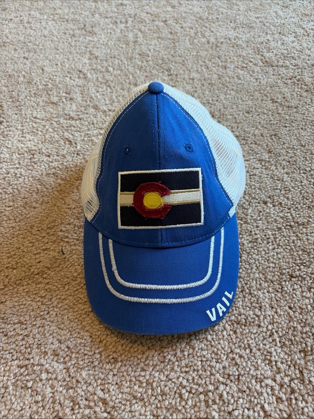 Vail Colorado Ski Resort Hat Cap SnapBack Adjustable Blue Embroidered